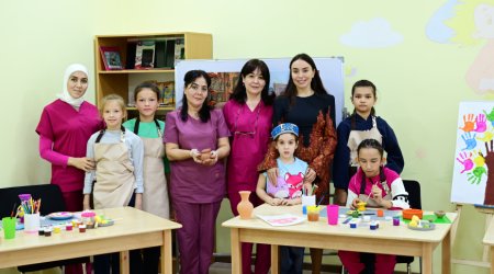 Leyla Əliyeva xüsusi qayğıya ehtiyacı olan uşaqlar üçün yaradılan mərkəzlərin fəaliyyəti ilə tanış olub