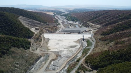 Qəbələdə Yengicə su anbarının tikintisi davam etdirilir