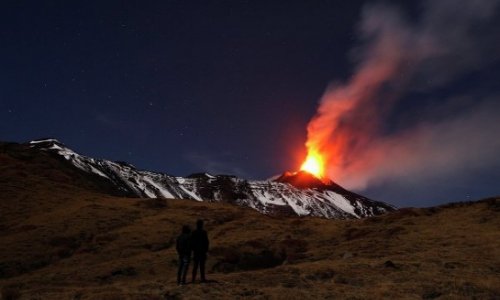 Очередное извержение вулкана Этна