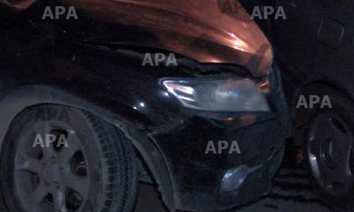Цепная авария с участием пяти автомобилей в Баку- ФОТО