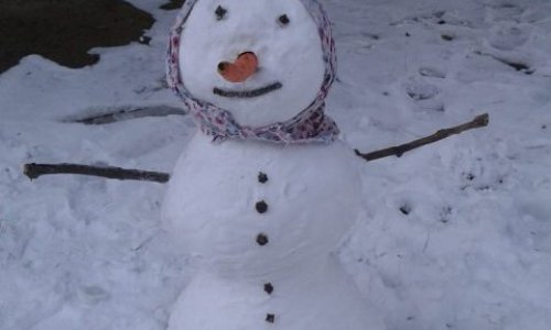 Фото дня: Снеговик в хиджабе -ФОТО