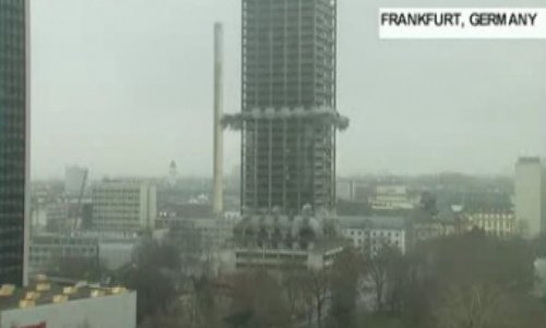 В Германии разрушен 116-метровый небоскреб -ВИДЕО