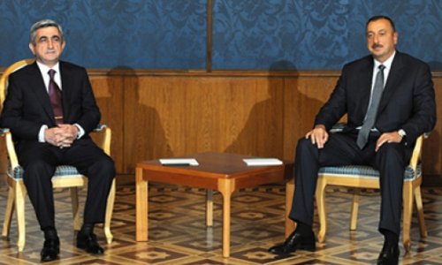 İlham Əliyev Sarkisyanla görüşdü