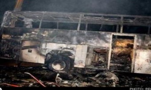 Азербайджанские паломники не пострадали в сгоревшем автобусе