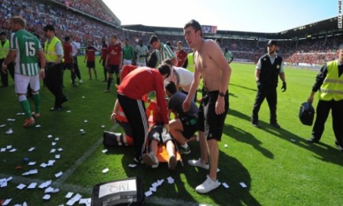 60 injured as barrier collapses at Spanish soccer match