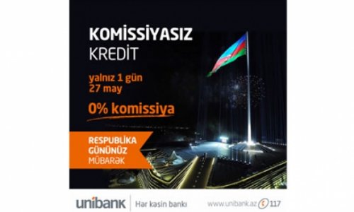 Комиссия 0% по кредитам Unibank