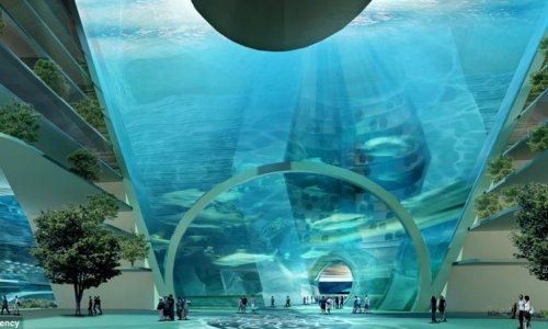 Floating city of the future complete with underwater tunnels - PHOTO