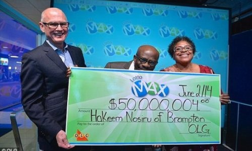 Couple collects $50M Lotto Max after losing winning ticket