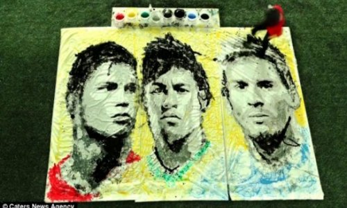 Artist creates World Cup players' portraits - VIDEO