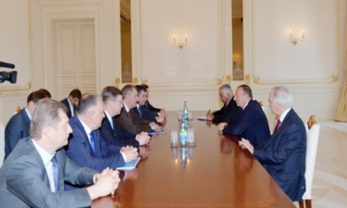 President Aliyev meets Russian deputy PM Rogozin in Baku