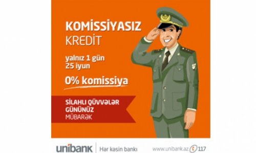 Комиссия 0% по кредитам Unibank