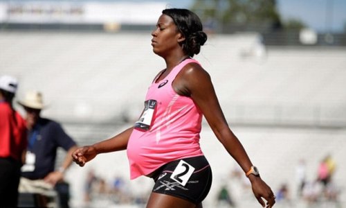 Спортсменка выступила  на восьмом месяце беременности- ФОТО