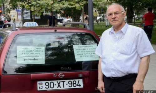 Bakıda hər kəsi təəccübləndirən taksi sürücüsü - FOTO