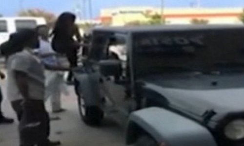 Shoppers smashed the windows of a hot car to save children - PHOTO+VIDEO