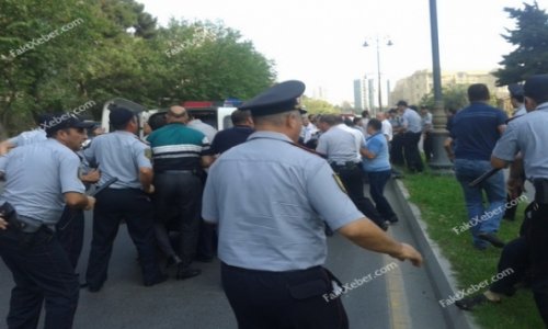 Police disperse anti-Israel protesters in Baku