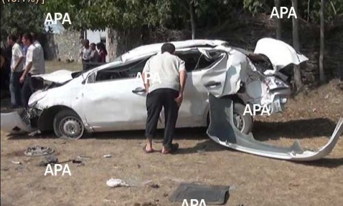 Polis rəsinin köməkçisi ailəsi ilə birlikdə qəzaya düşdü, qızı öldü - FOTOLAR