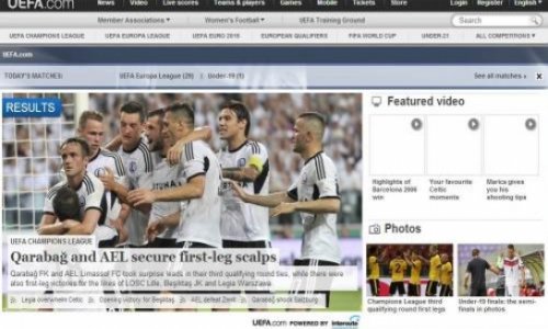 “Qarabağ” UEFA-nın manşetində