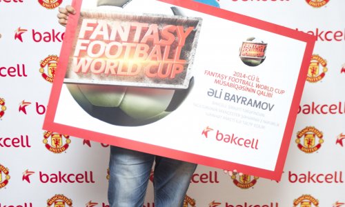 Компания Bakcell отправляет победителя игры “Fantasy Football World Cup” в Манчестер- ФОТО