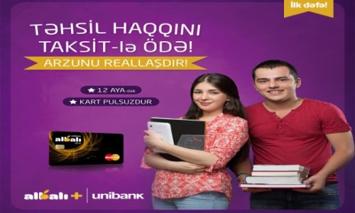 Unikal imkan: təhsil haqqınızı hissə-hissə ödəyin