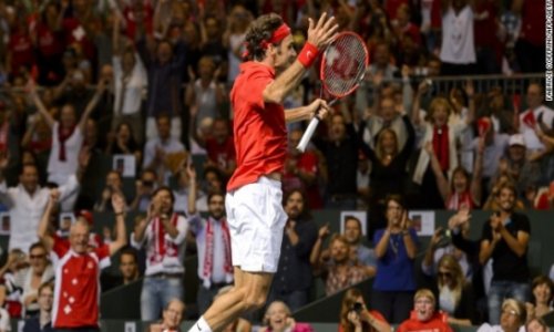 Roger Federer takes Switzerland into the Davis Cup final