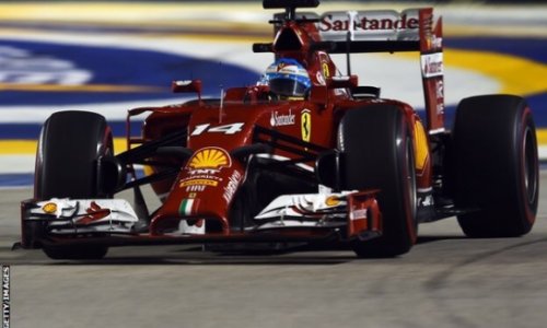 Fernando Alonso top in Singapore, with Lewis Hamilton sixth