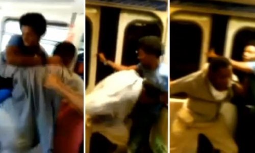 Two teenagers try to throw off an elderly man - VIDEO