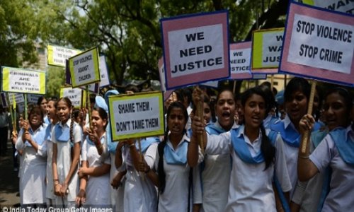 Girl, three, is raped at private international school in India - PHOTO