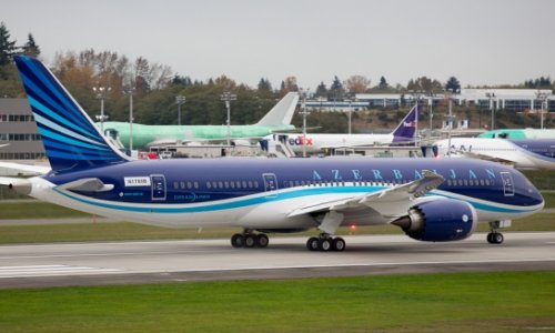 Azal's first Boeing 787 makes first appearance