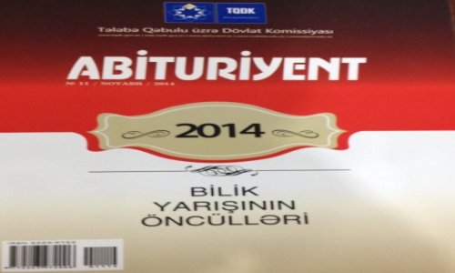 Abituriyent jurnalının yeni nəşri çap olundu