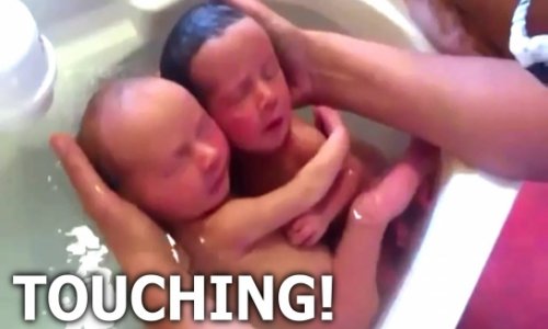 Astonishing video captures the unbreakable bond between twins - VIDEO
