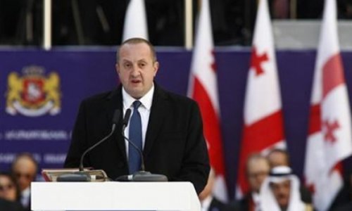 Georgian leader vows integration with EU, better ties with Russia