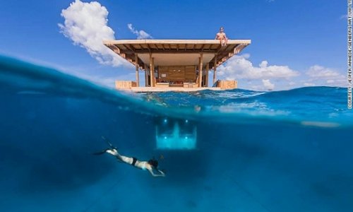 Underwater hotel room opens on remote African island PHOTO