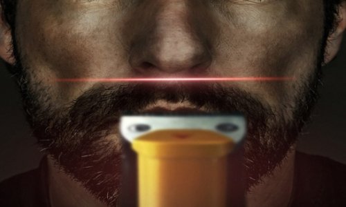 LASER-GUIDED beard trimmer