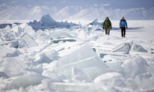 World's oldest and deepest lake really pretty when it's frozen - PHOTO