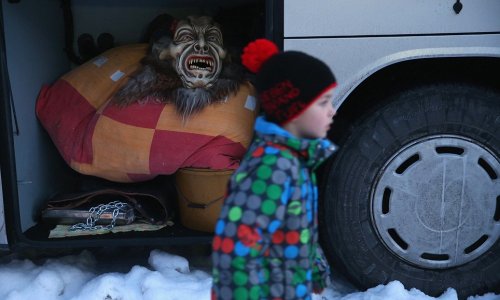 Terrifying evil companion of kindly St Nick - PHOTO