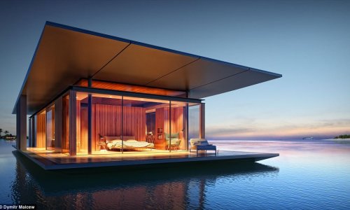 Architect designs incredible two bedroom floating home - PHOTO