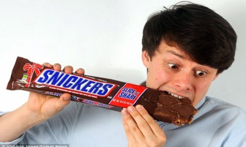 World's biggest Snickers bar is 10 inches long and contains 2,000 calories