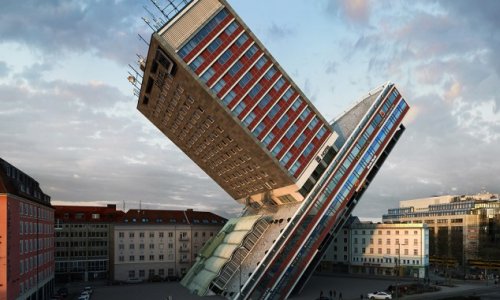 Designer turns Munich hotel skyscraper into 88 pieces of art - PHOTO