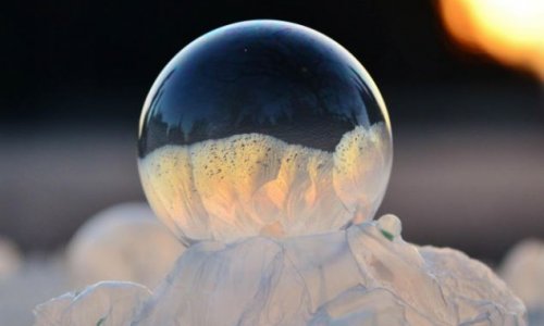 Photographer captures intricate patterns of ice in bubbles moments - PHOTO