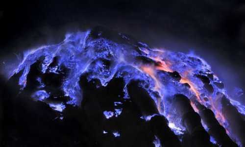 The volcano that spews BLUE lava