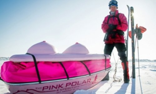 Cancer crusader completes solo Antarctic crossing on breast sled