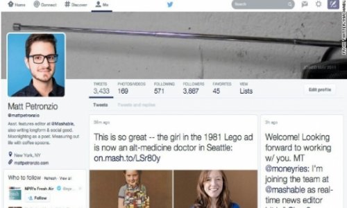 Twitter testing profile pages that look like Facebook