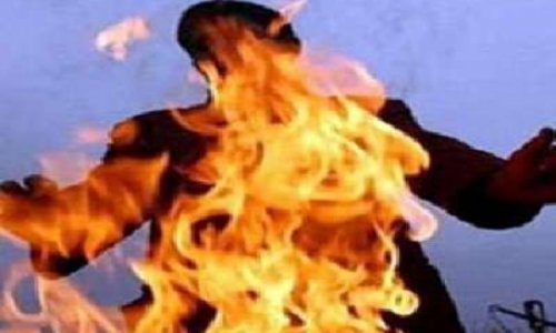 Nakhchivan resident sets himself on fire in protest against police