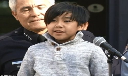 Nine-year-old honored as a hero for saving his choking sister