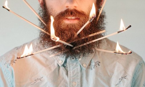 Are those flaming matches in your beard? - PHOTO