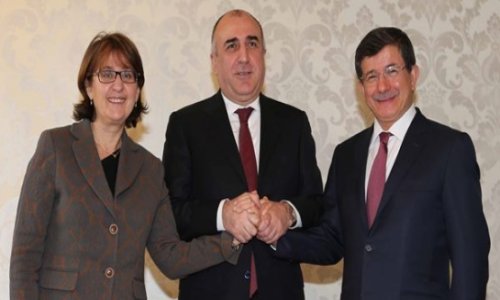 Trilateral meeting of Azeri, Turkish, Georgian FMs