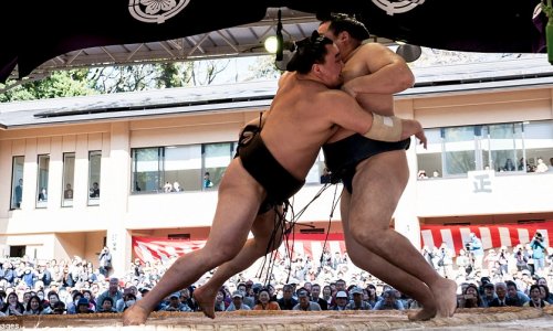 Sumo wrestlers go ga-ga for their adorable babies - PHOTO