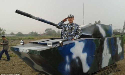 Father builds a fully functioning tank for his six-year-old son - VIDEO