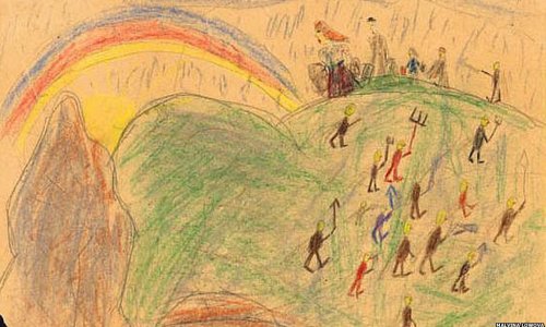 'Haunting' art by Jewish children in WW2 concentration camp - PHOTO