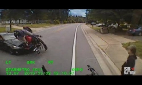 Biker survives horror high-speed crash captured on GoPro - VIDEO